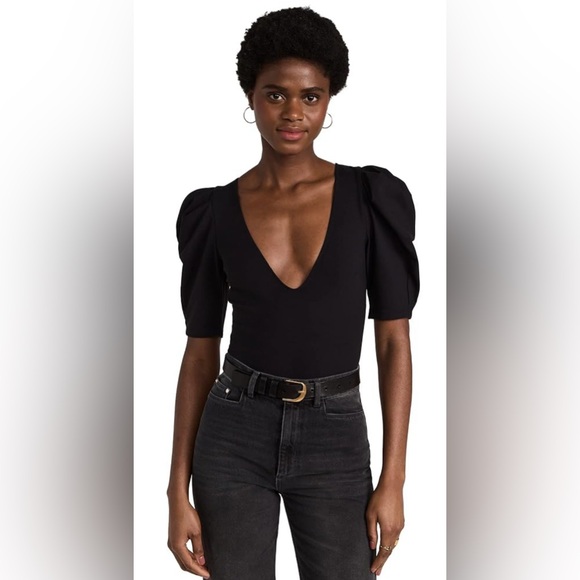 NWT Free People Va Va Voop Puff Sleeve Thong
Bodysuit, Size M - Picture 1 of 12